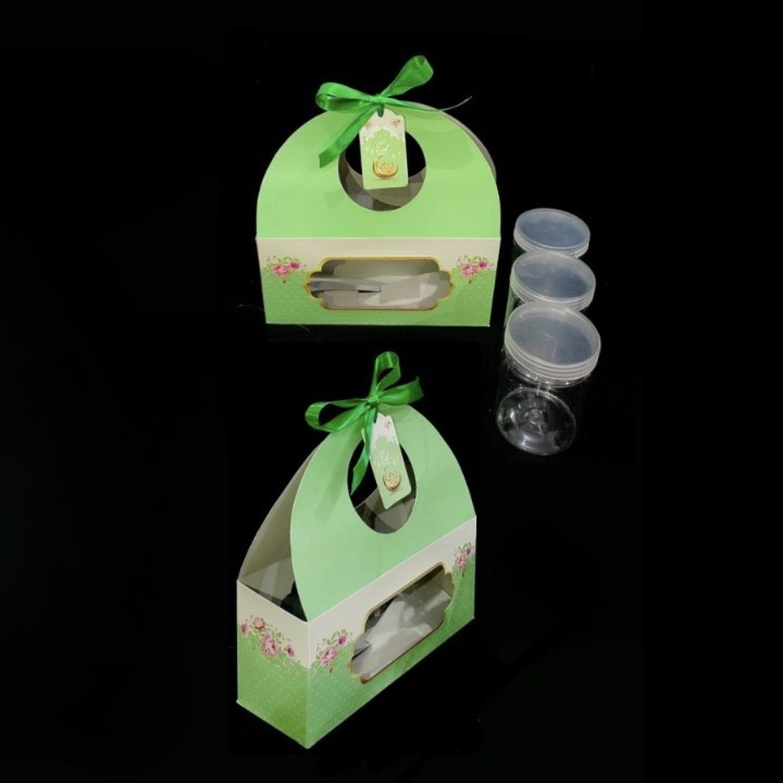

3 Pcs Box Cookies Lebaran Dus Hampers Kuker Idul Fitri Muat 3 Toples Tabung 800ml