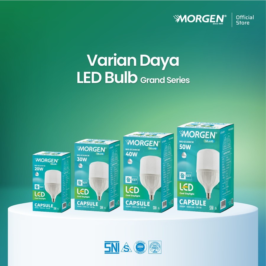 Lampu LED TBulb Bohlam LED Capsule Morgen Lampu LED Hemat Energy Cahaya Putih Jumbo