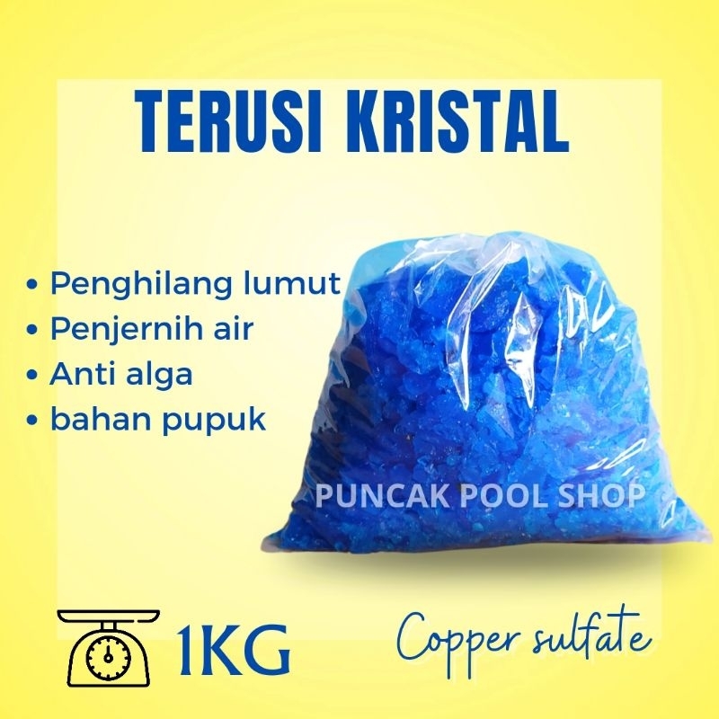 Terusi penjernih air / terusi copper sulfat / terusi pembiru 1kg