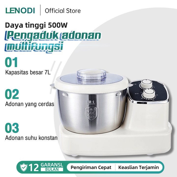 LENODI Mesin Pengaduk Adonan, Pengaduk Dan Fermentasi All-In-One, Pengaduk Adonan Multifungsi Rumah 