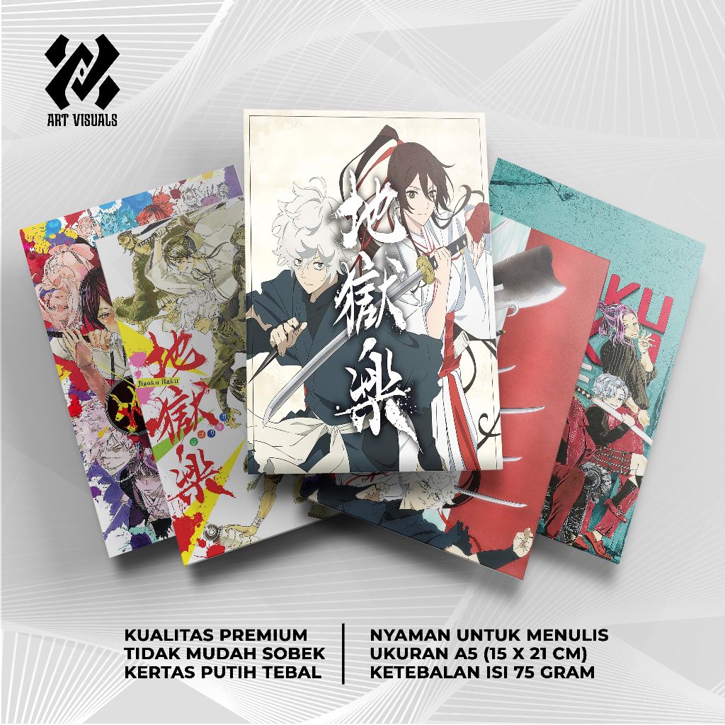 

Buku Tulis Custom Tema Anime Jigokuraku Terlengkap Termurah Model Bebas Pilih Foto / Buku Tulis Sekolah / Buku Catatan