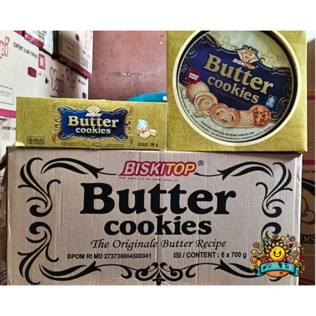 

Biskitop Butter Cookies Besar/Kecil Dus (isi 6 @700/350Gr)