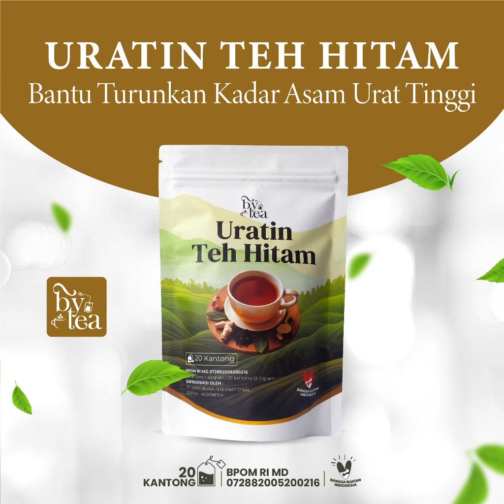 

Bye Tea Uratin Teh Hitam Dengan Daun Salam Daun Teh Hitam Jahe Merah Sereh - Membantu Mengobati Asam Urat