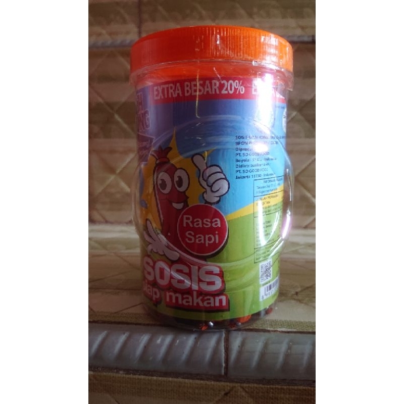 

SO Nice / Sonice sosis siap makan rasa sapi, exp september 2025. kemasan toples 520g 24+1 pcs @20g
