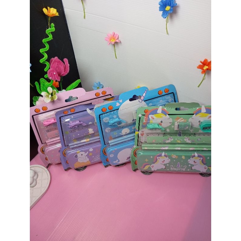 

[aesthetic_aksesoris] set kotak pensil anak isi 6/hadiah ulang tahun/perlengkapan sekolah/set alat tulis