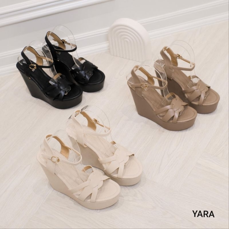Valerie sendal wedges tali 13cm Dove 36-40 YARA
