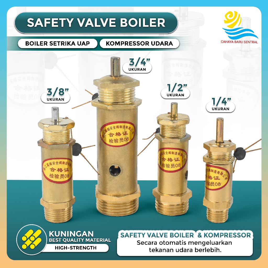Kran Otomatis Setrika Uap Boiler SAFETY VALVE BOILER SAFETY VALVE SETRIKA UAP