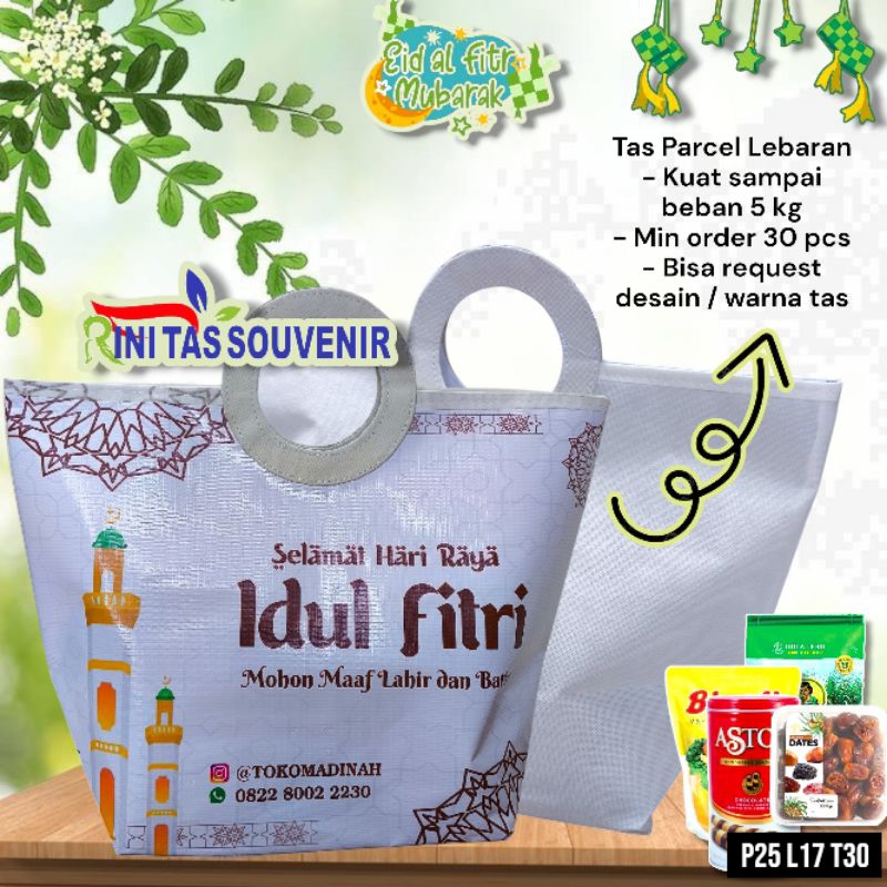 

TAS PEGANGAN BULAT IDUL FITRI TAS LEBARAN SEMBAKO CUSTOM DESAIN