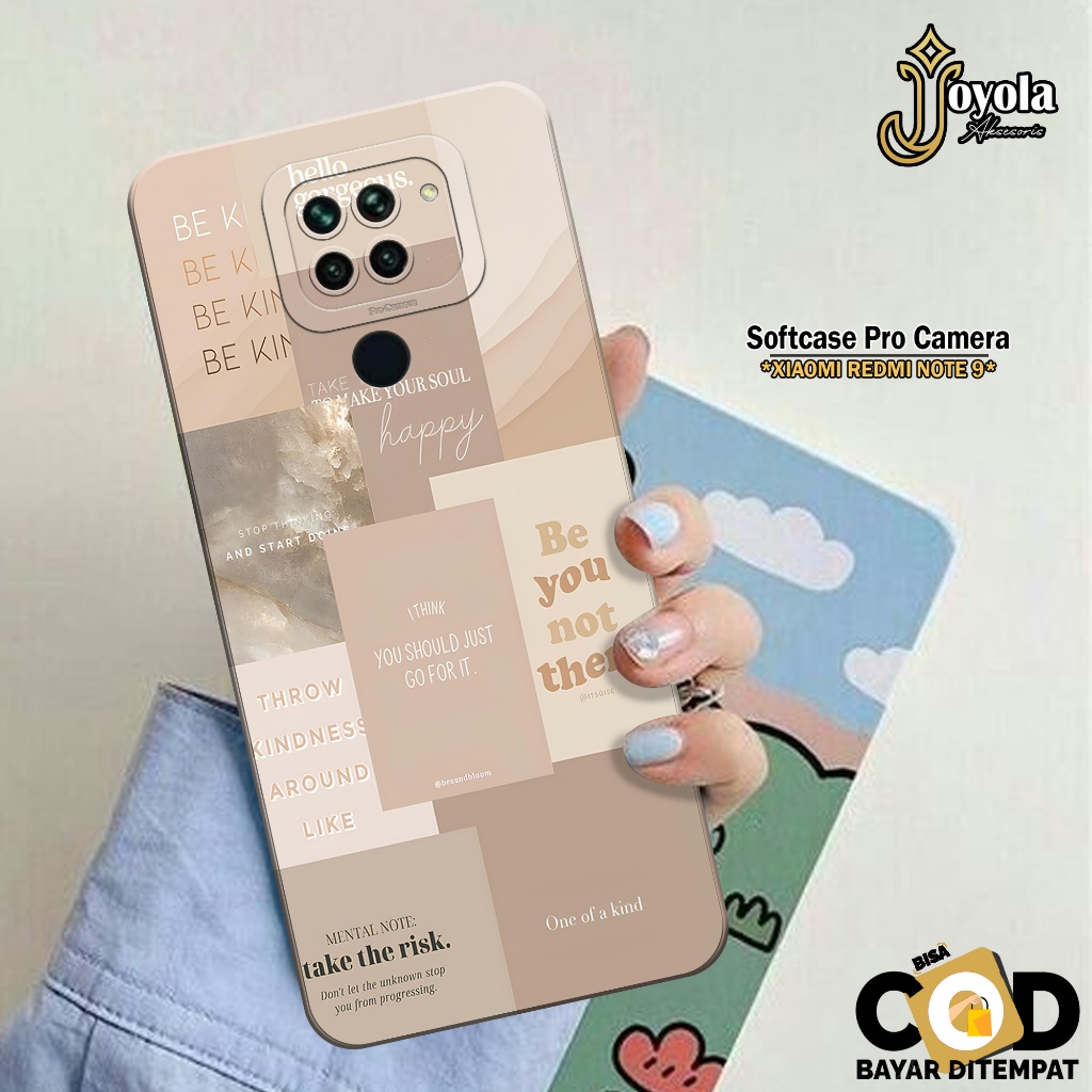 JOYOLA Case Xiaomi Redmi Note 9 - Fashion Case Aesthetic - Softcase Xiaomi Redmi Note 9 - Pro Camera