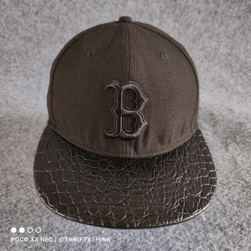 TOPI CAP MLB BOSTON RED SOX LOGO B FULL BLACK DOME UXX19