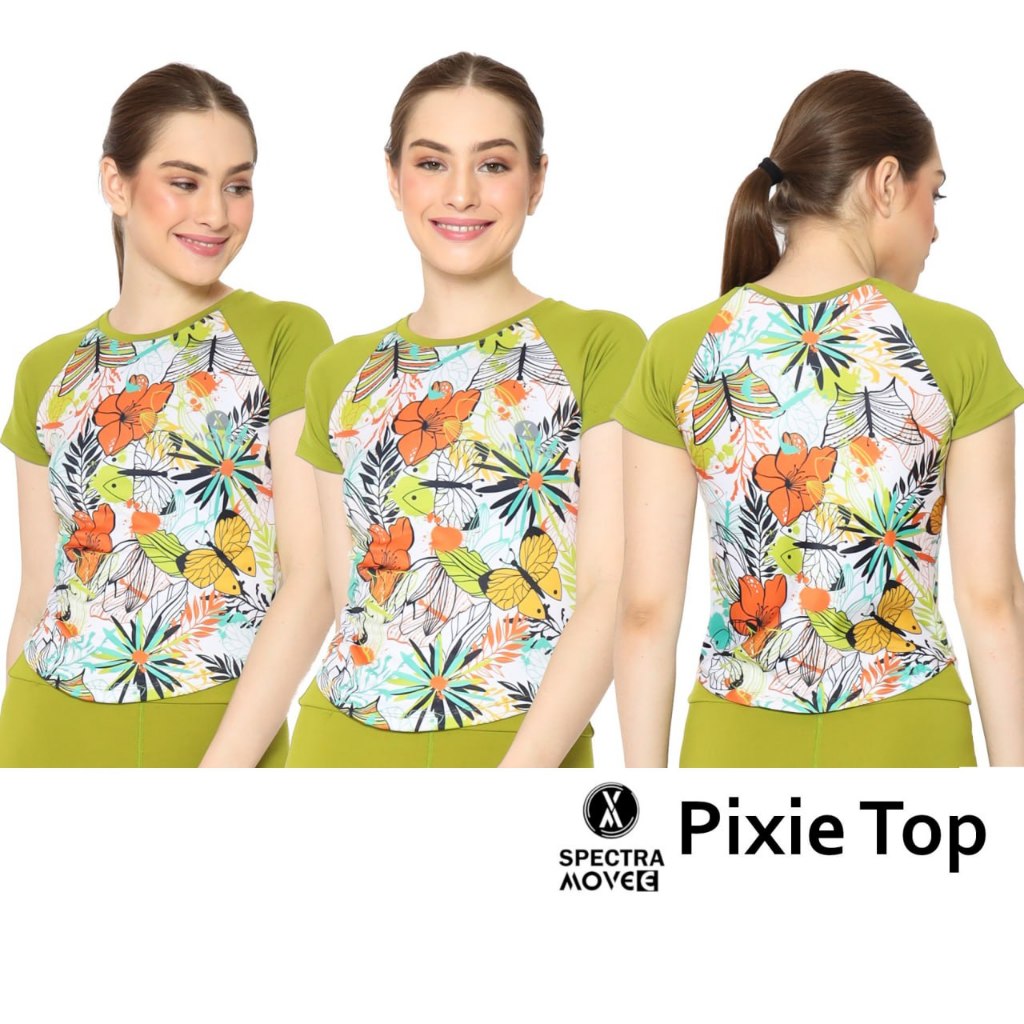 Baju Senam M-XXL PIXIE TOP Legging GENOA (Dijual Terpisah) kaos senam murah atasan zumba celana