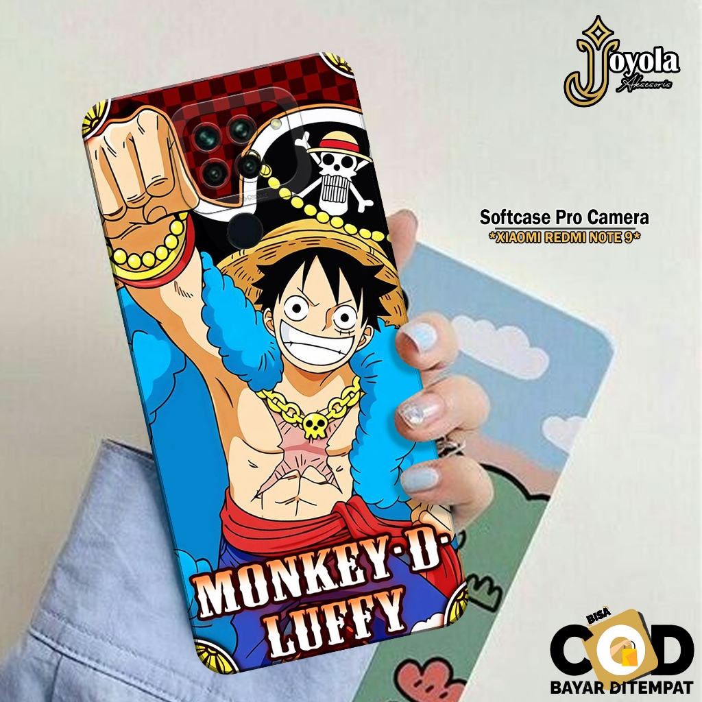 JOYOLA Case Xiaomi Redmi Note 9 - Fashion Case Anime - Softcase Xiaomi Redmi Note 9 - Pro Camera - C