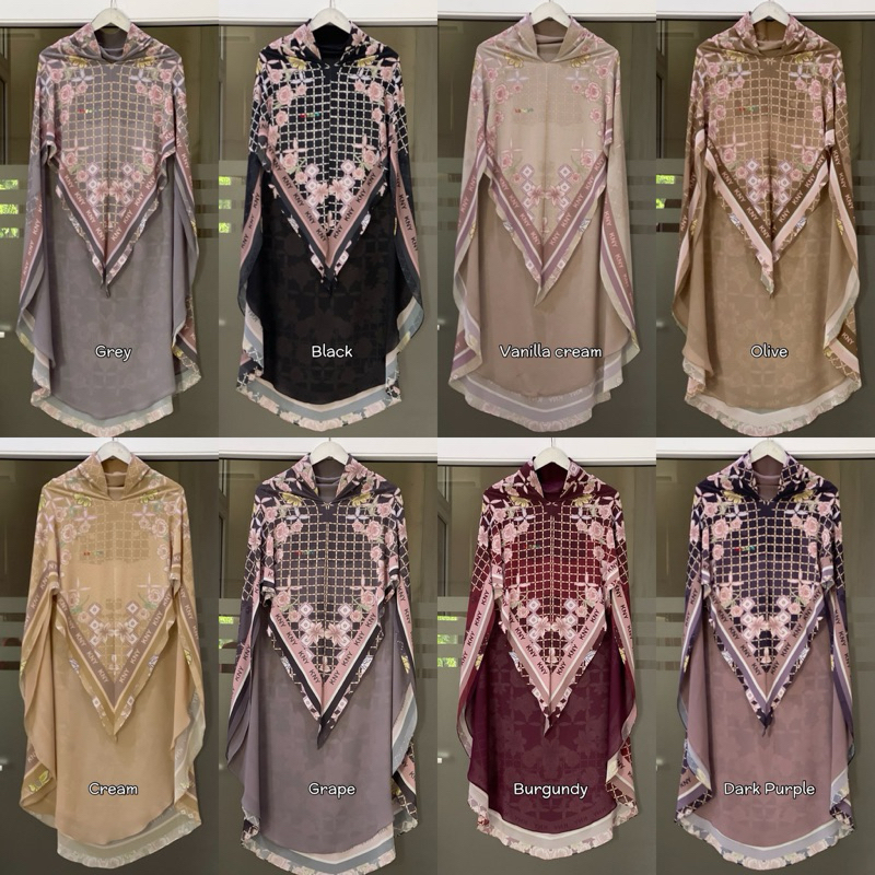 Khimar Avira Motif Print KANAYA Boutique Premium