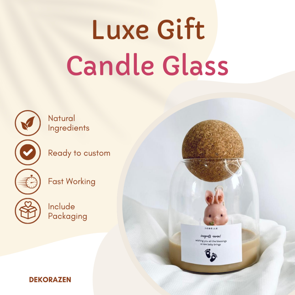 Lilin Aromatherapy Crystal Jar | Souvenir Pernikahan | Hampers Baby Born | Birthday Gift Hampers