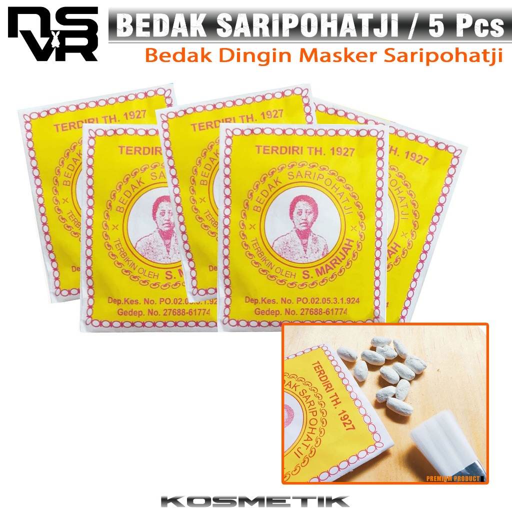 bedak saripohatji/ masker dingin/ bedak herbal asli produksi ciamis isi 5 pcs bedak saripohatji