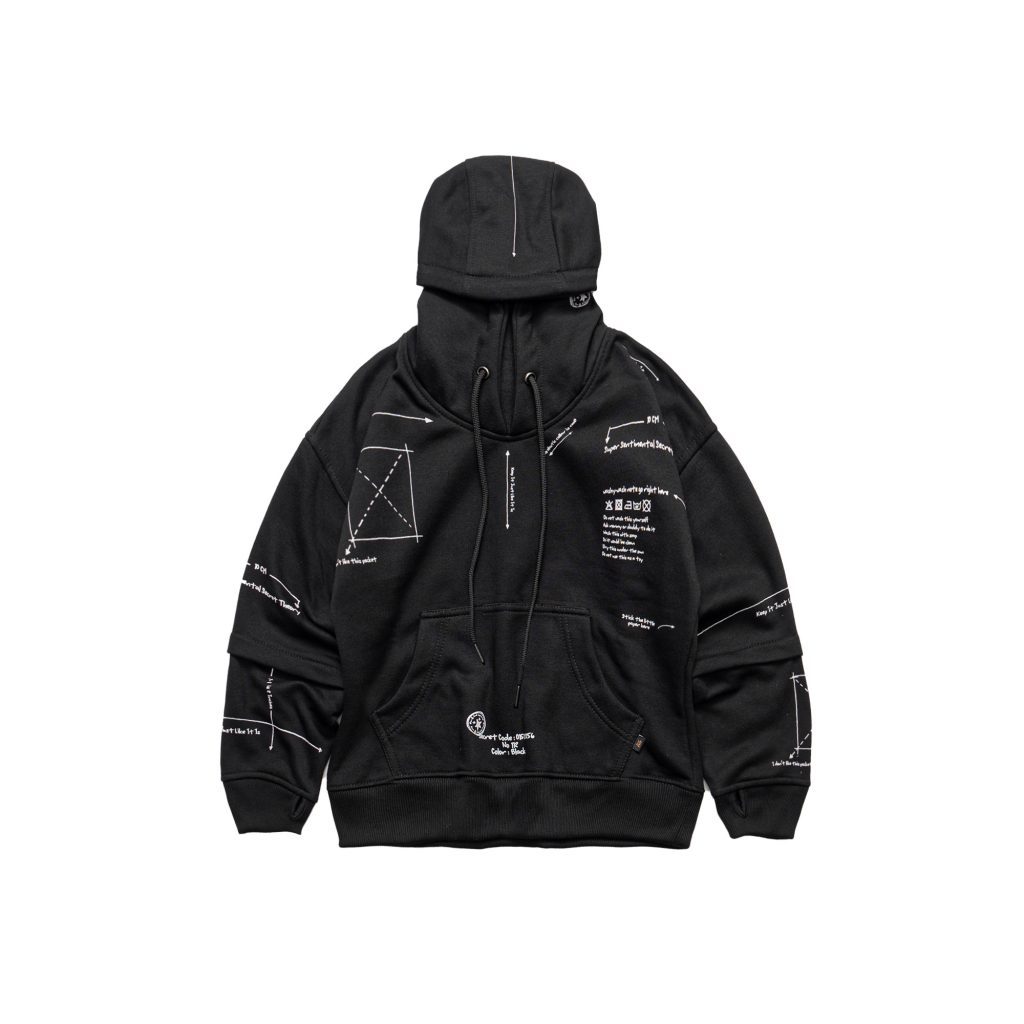 MINI SSST Toile Oversize Hoodie Hitam Anak