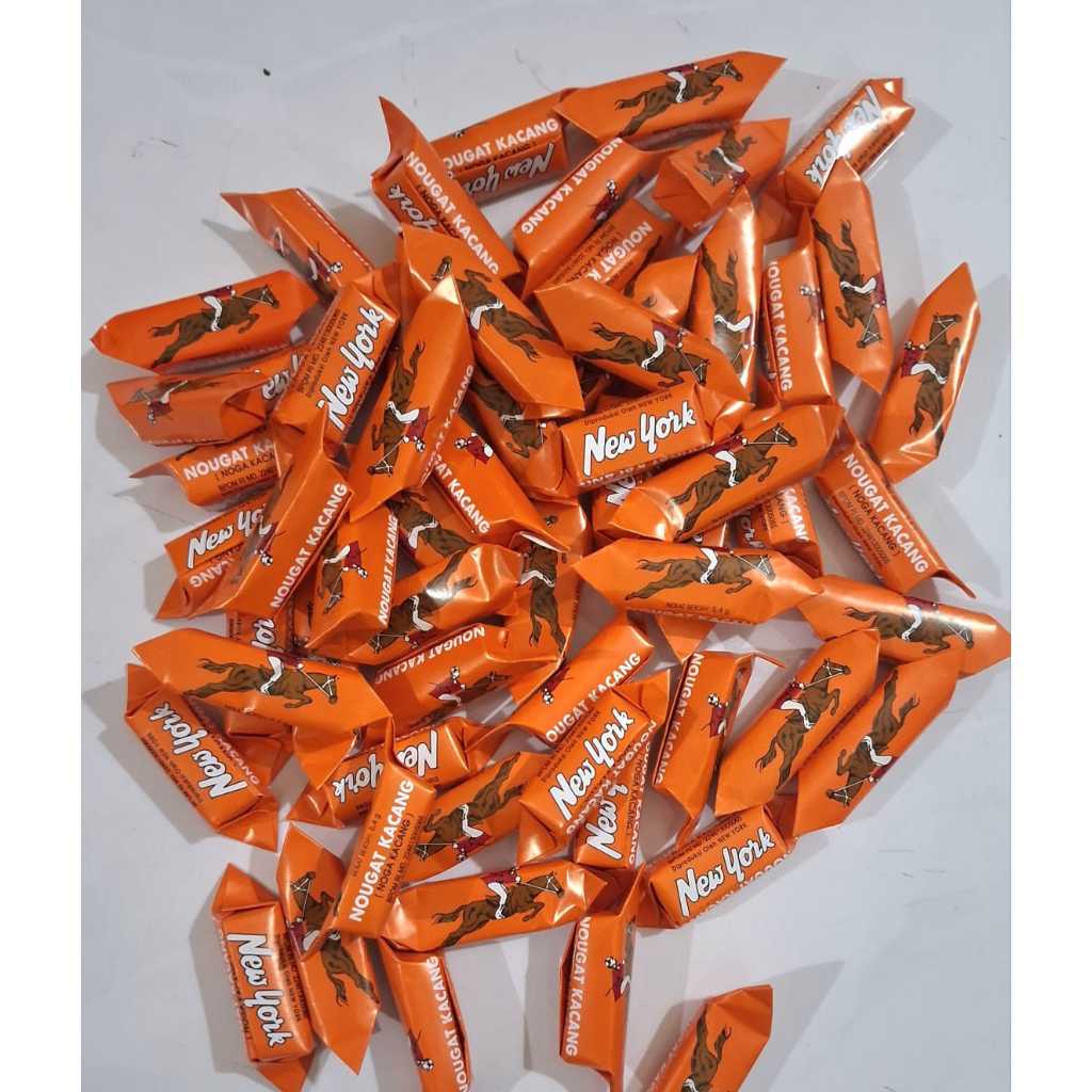

Permen Nougat New York Permen Lunak Susu Kacang New York Kemasan +/- 1kg