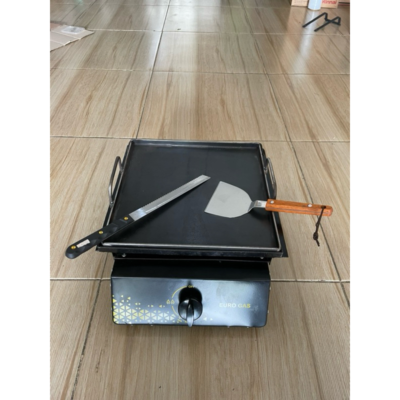 PAKET KOMPOR MINI ROTI BAKAR,KEBAB,BURGER WAJAN 30x30 TEBAL 4MM