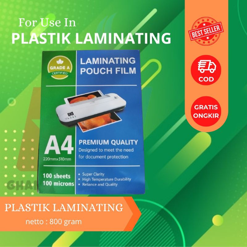 

Plastik Laminating Film A4 dan F4 Grade A