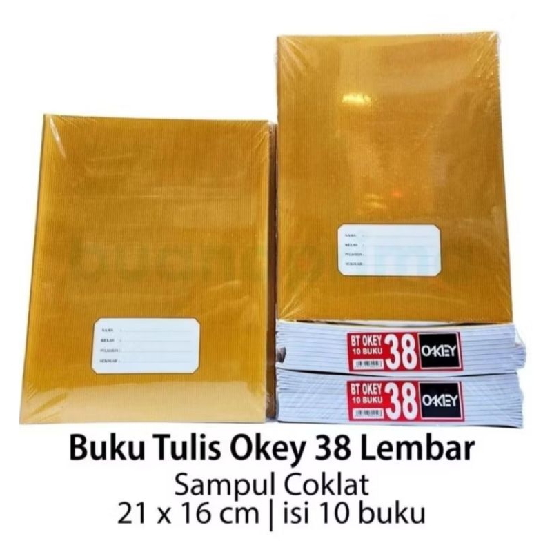 

1 Pack Buku Tulis OKEY MOTIF SAMPUL PADI isi 38 Lembar