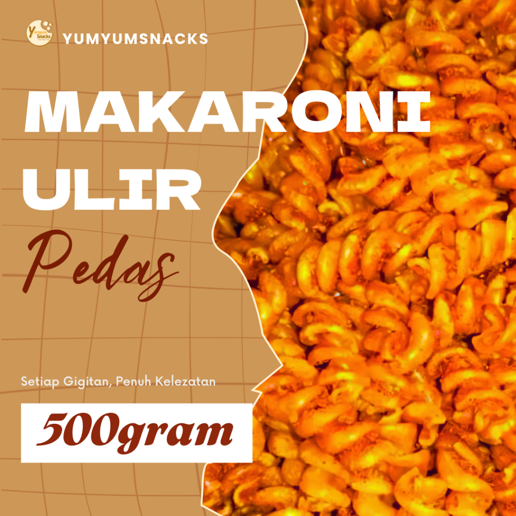 

Makaroni Ulir 500gr (Varian Rasa Pedas/Daun Jeruk/Original/Balado)