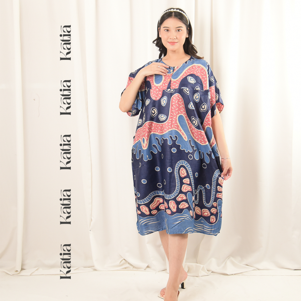 Daster Jumbo Ld 130 Kancing Busui Ada Tali Samping