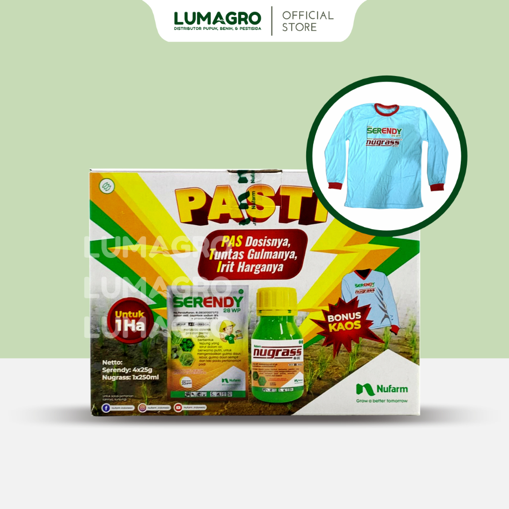 Herbisida Paket Serendy Nugrass Pengendali Gulma Selektif Tanaman Padi Obat Rumput