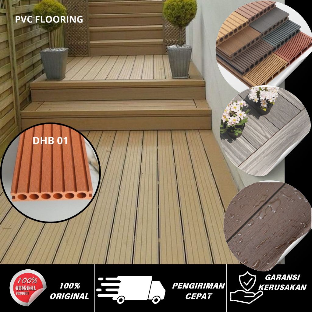 Lantai Decking WPC Outdoor WPC LANTAI WPC DECKING WPC FLOORING Lantai Kayu Decking Tile Outdoor