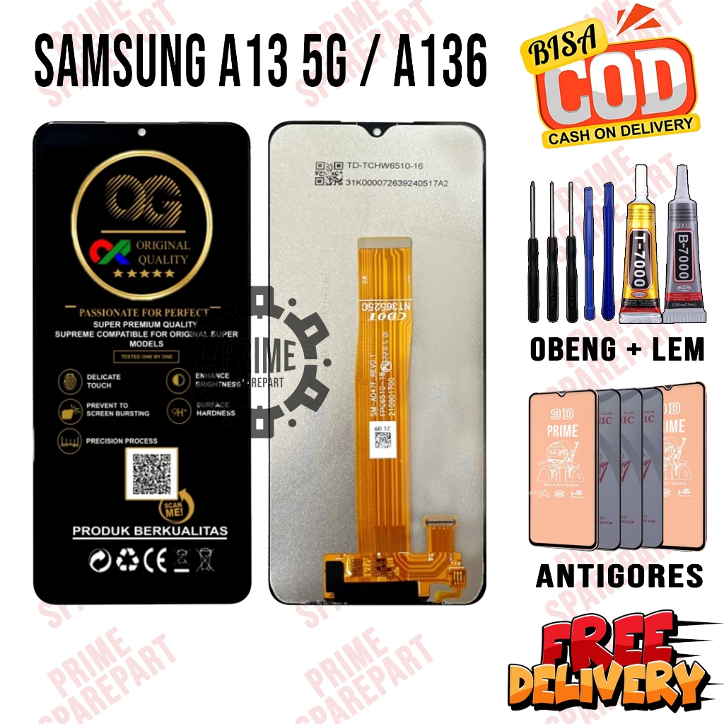 Lcd Touchscreen SAMSUNG A13 5G / A136 Original Oem Lcd SAMSUNG A13 5G / A136 Fullset