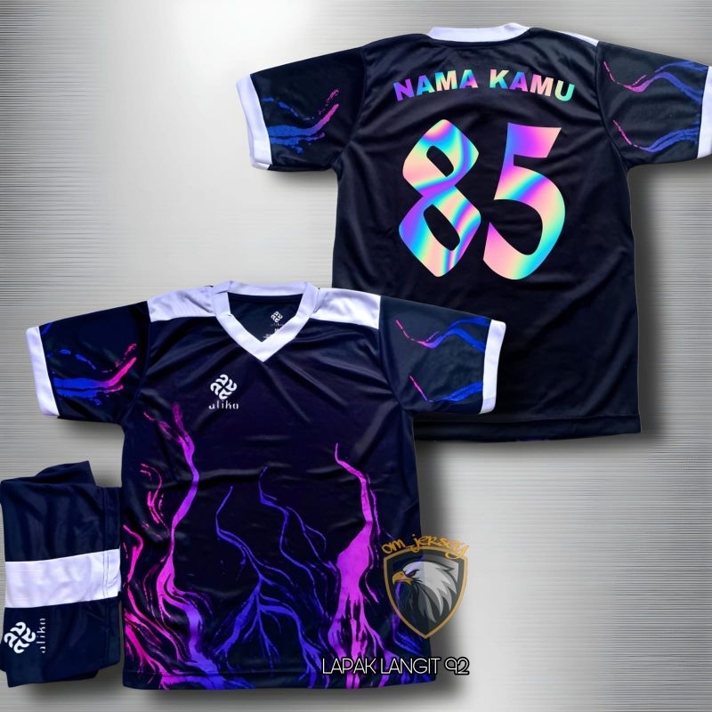 Gratis Sablon Nama Nomor Setelan Jersey Bola Anak Usia 5-13 Tahun Baju Olahraga Sepakbola Futsal Vol