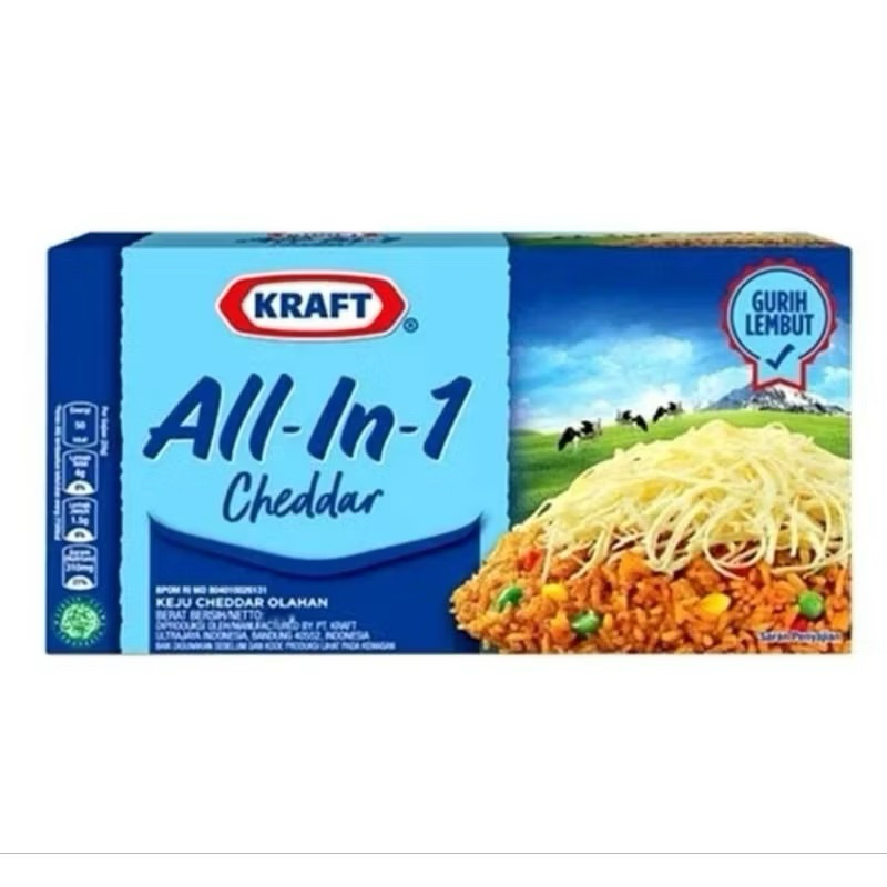 

Keju Kraft All In One Cheddar 150gr