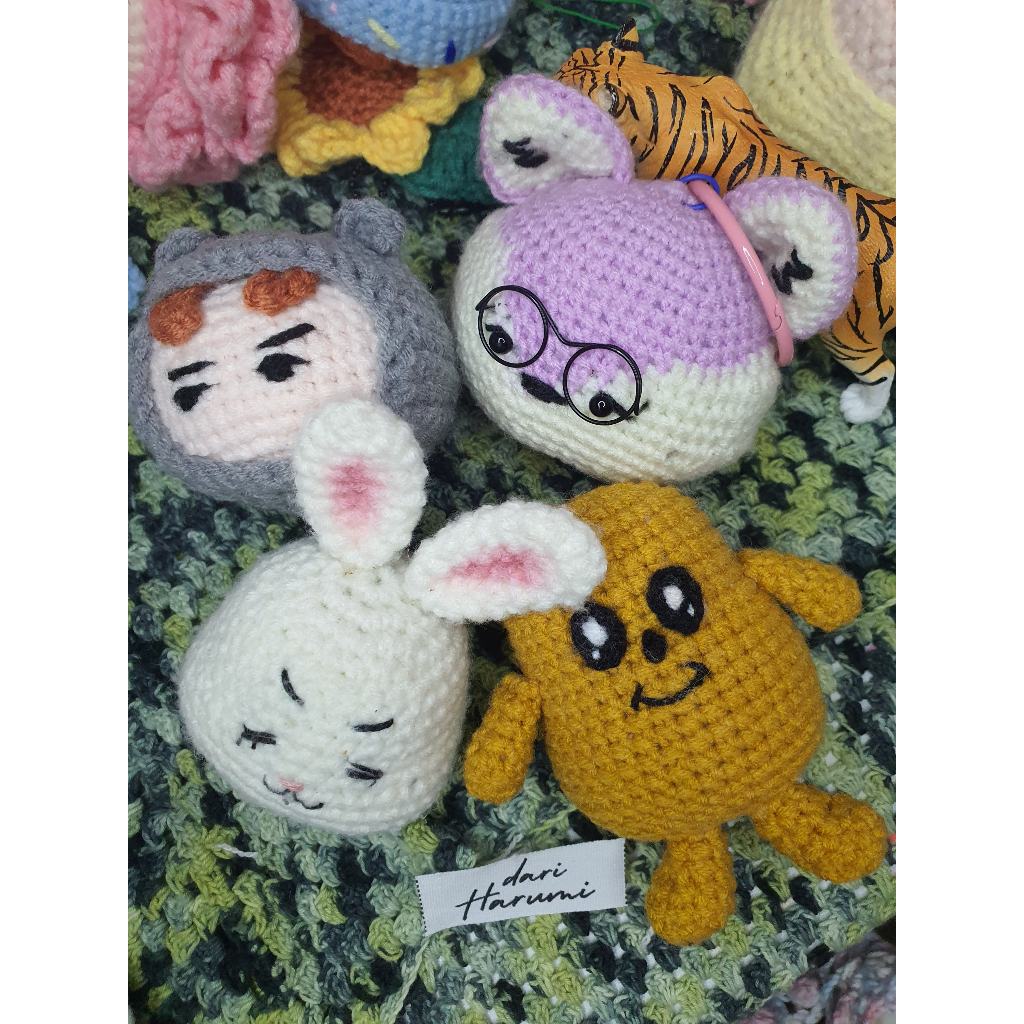(dariHarumi) DOLL KPOP CROCHET | Meuongi Pinkki Jjongbear MMMMM PLAVE