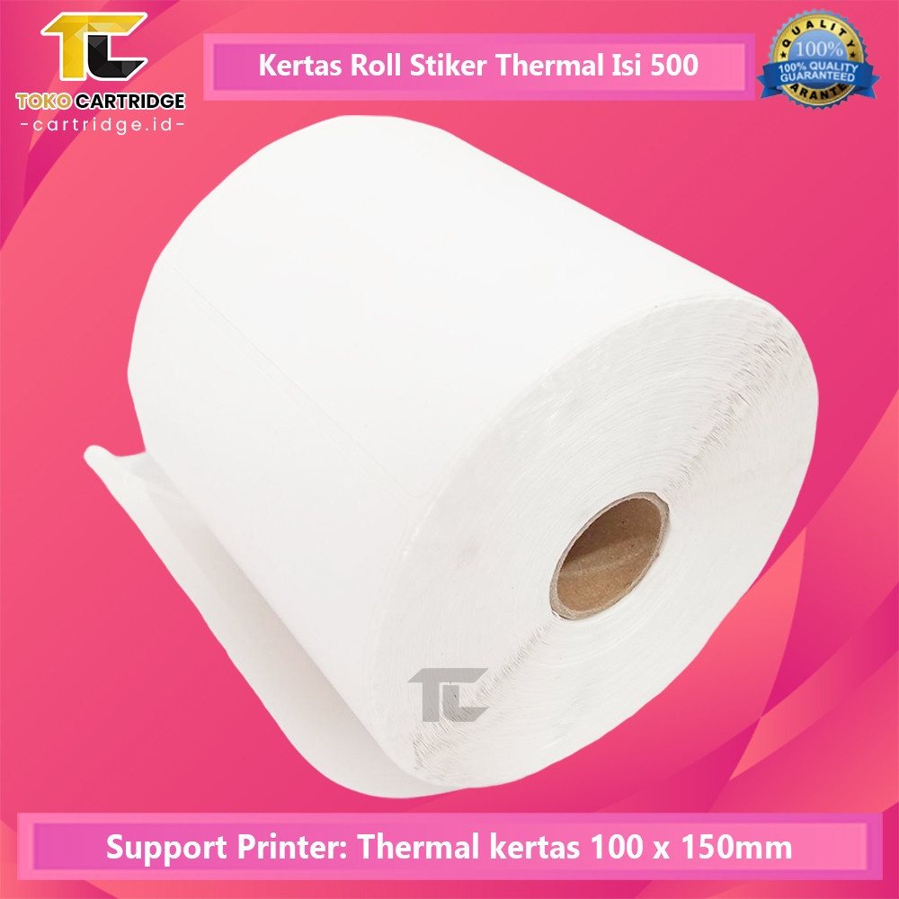 

Kertas FixPrint Stiker Thermal Roll 78x100mm (300) Kertas Sticker Label Resi Barcode Printer Thermal Ukuran 78mm x 100mm isi 300pcs