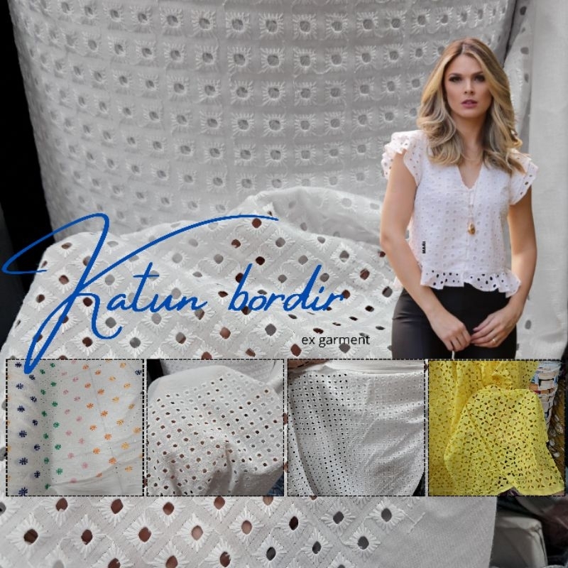 kain katun bordir | katun bordir bolong | katun bordir embroidery premium | katun bordir bolong mete