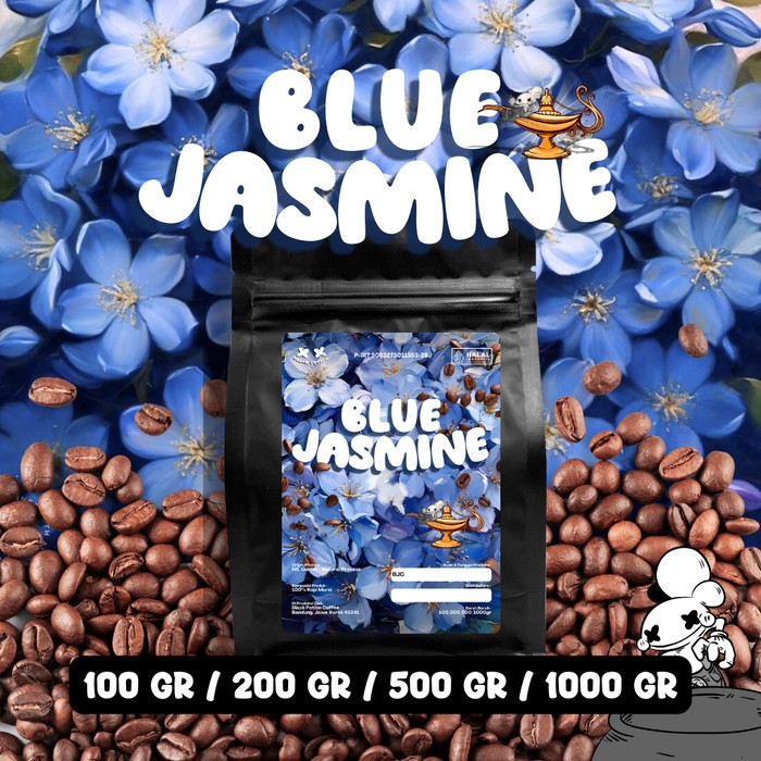 Blue Jasmine Roasted Coffee Bean Arabica Biji Kopi Coffee by Black Potion Coffee