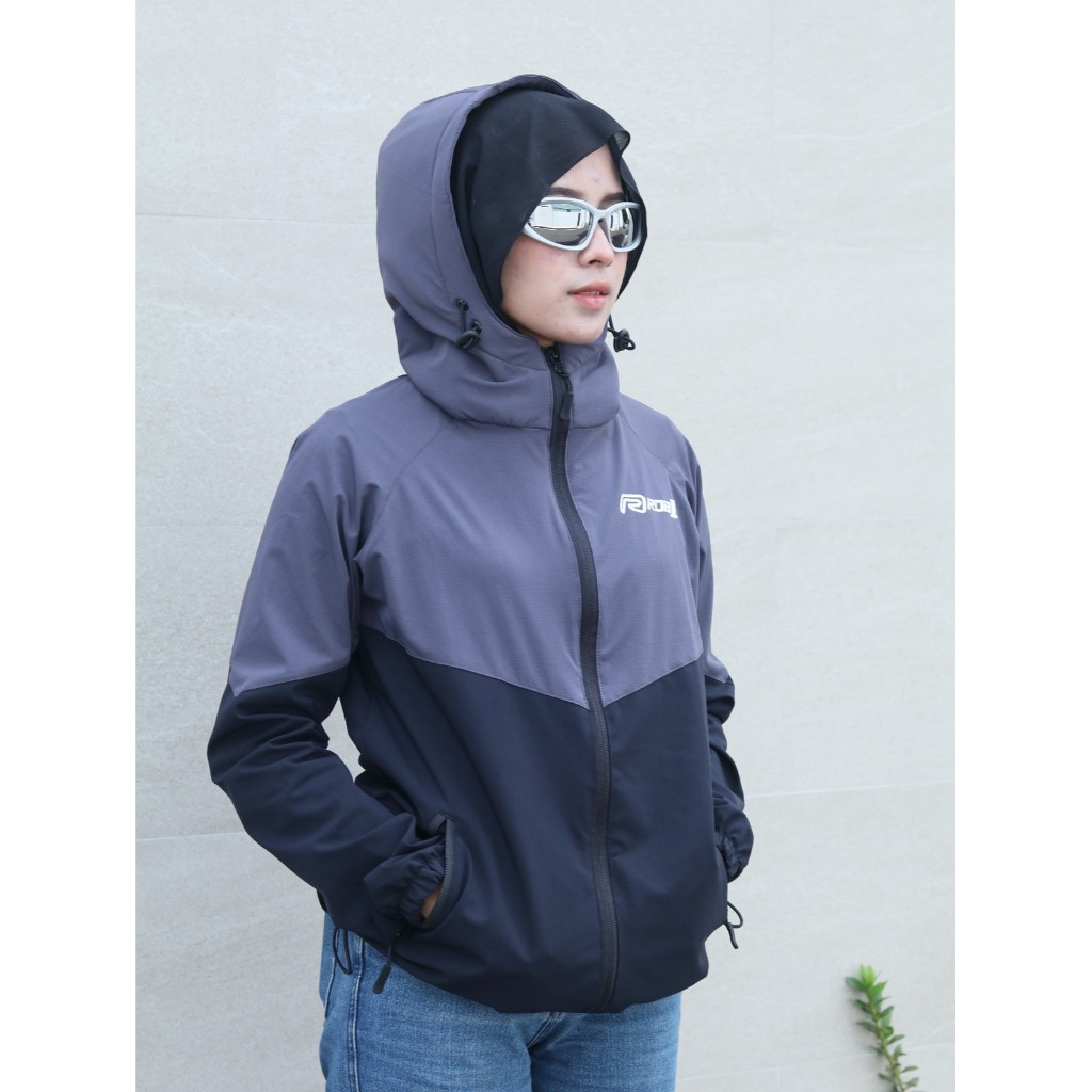 ROB1 Jacket Running  Black Grey