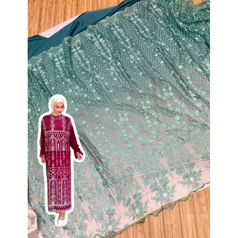 kain brokat tille / brukat kondangan / brokat tulle etnik