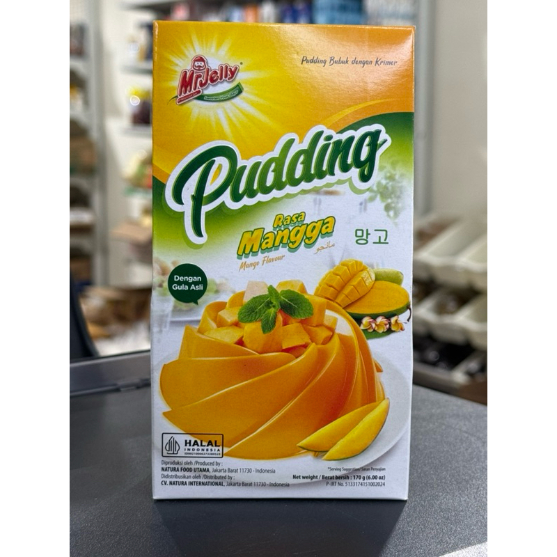 

Mr.Jelly Pudding bubuk dengan krimer rasa mangga 170gr