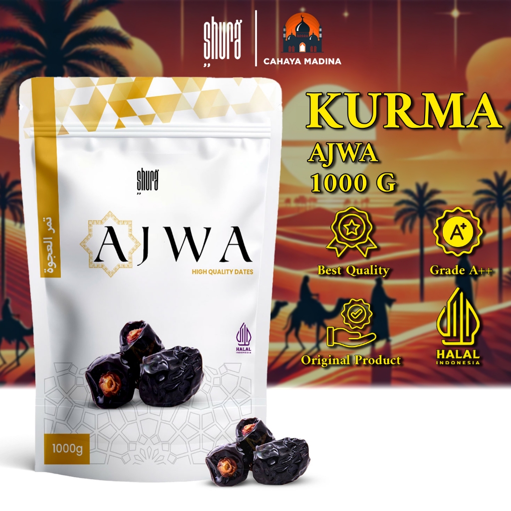 

Shura Kurma Ajwa Super 1000 Gram Original Premium Shura 1kg best quality