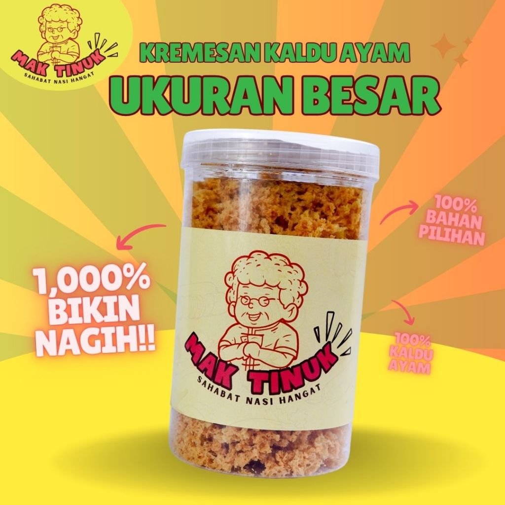 

Kremesan Kaldu Ayam (Asli) Mak Tinuk [UKURAN BESAR 200 GRAM]