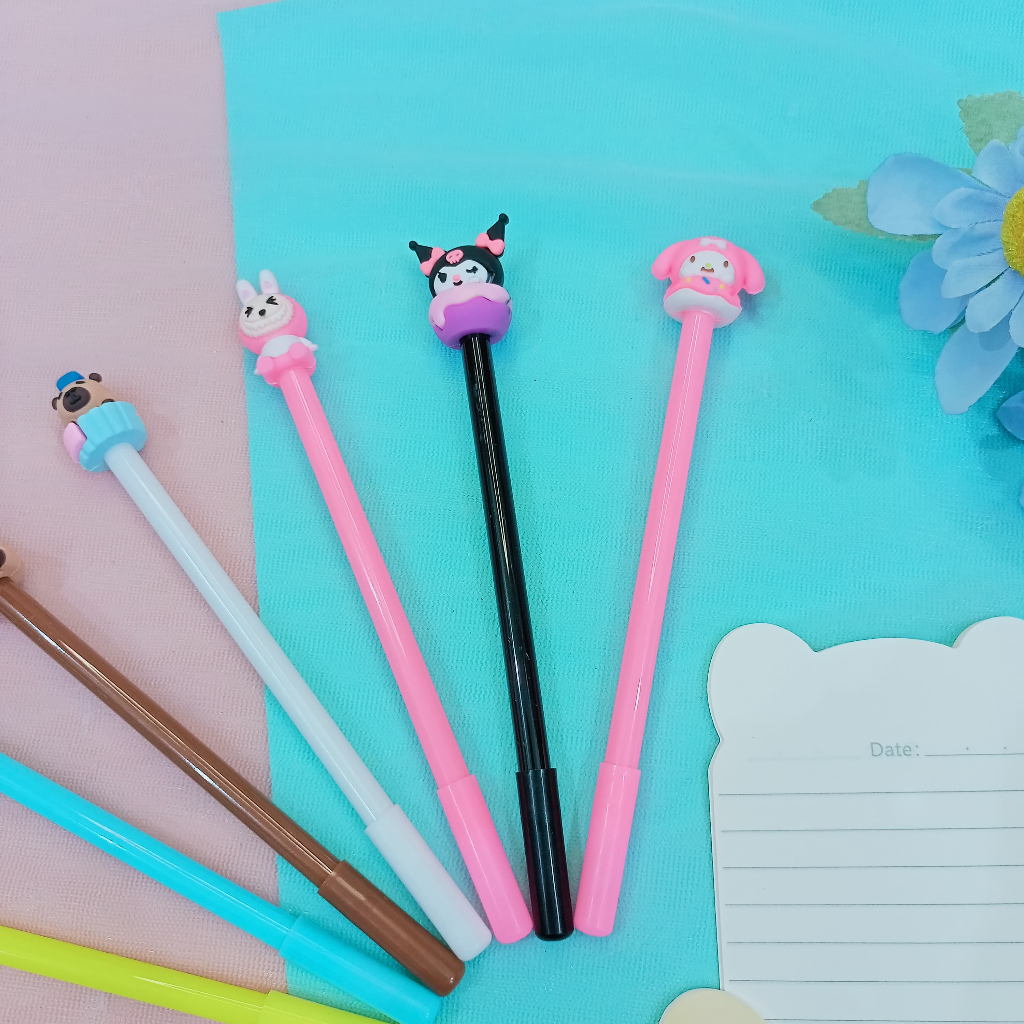 

Cod 1 pcs Pulpen Gel Karakter Sanrio Labubu / Bolpoin Gel tinta hitam pen labubu alat tulis sekolah