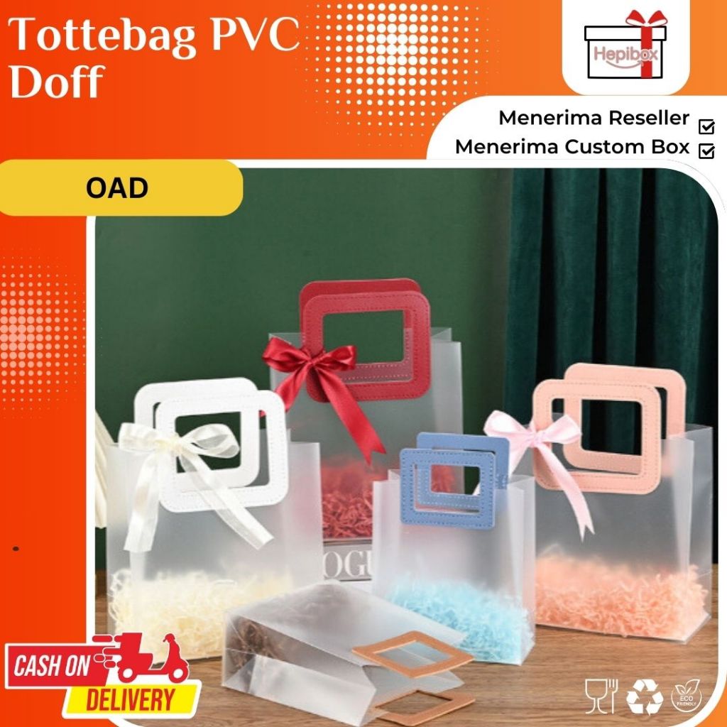 

Tas Mika PVC Transparan Doff Goodiebag Hampers Souvenir Ulang Tahun Transparant Doff Murah / OAD02B-OAD04B