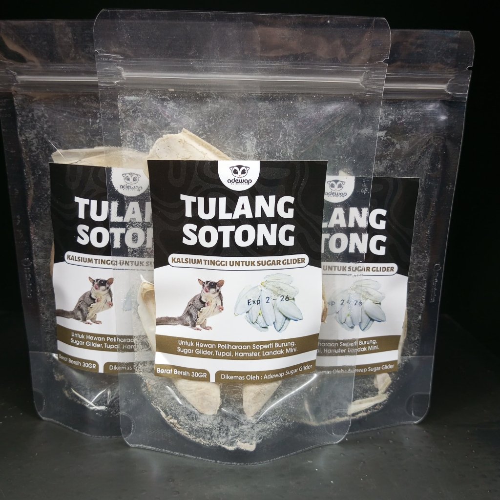ADEWAP GLIDER Kalsium Tulang Sotong Kering Asinan Gigitan Sugar Glider