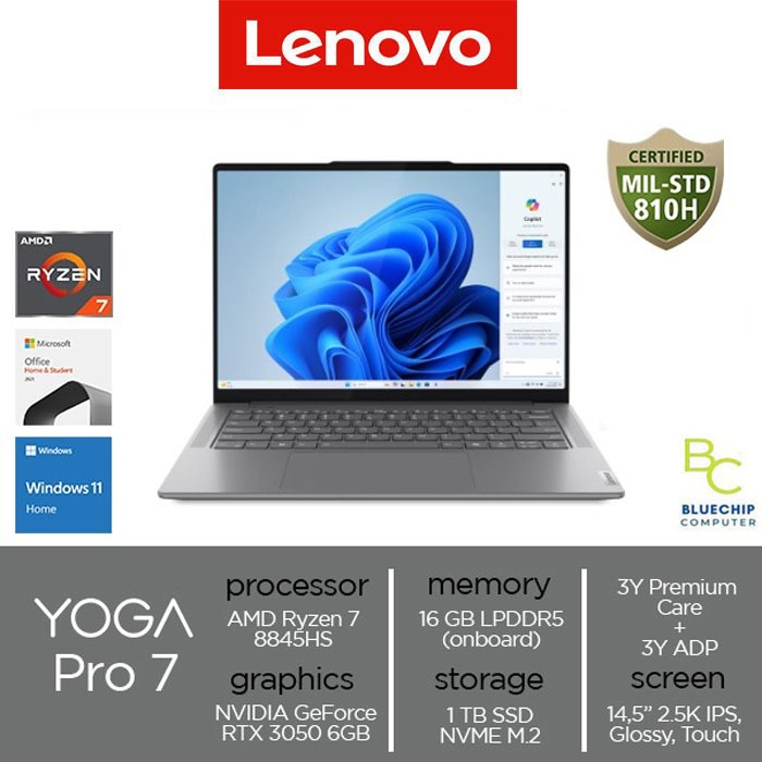Lenovo Yoga Pro 7 14AHP9 Ryzen 7 8845HS 16GB 1TB RTX 3050 6GB Touch