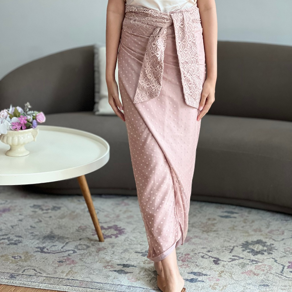 Dresshaus Agnes Skirt | Rok Lilit Brokat Lace Wrap Skirt Big Size Hijab Friendly Bawahan Kondangan