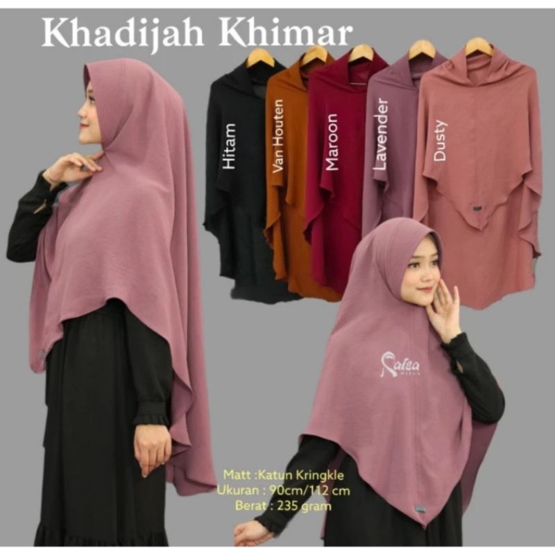Khimar KHADIJAH | Hijab KHADIJAH | Kerudung Syari KHADIJAH | Airflow Kringkle ORIGINAL By.Raisa Hija