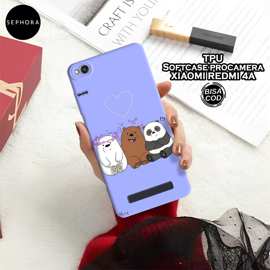 Case Xiaomi Redmi 4a Terbaru - Fashion Case Bear - Softcase Xiaomi Redmi 4a - Case Pro Camera - Casi