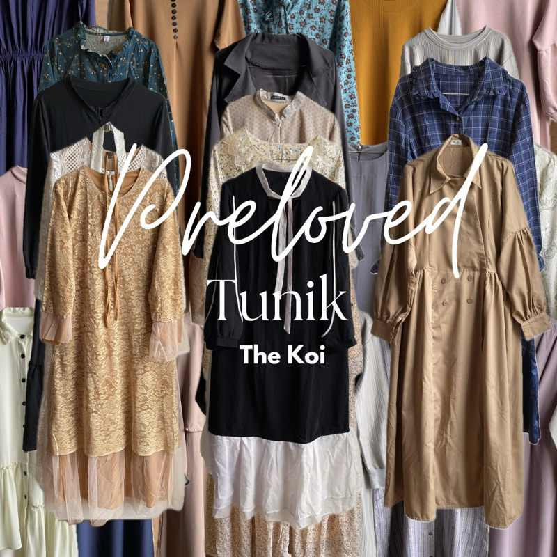 Preloved Tunik Rajut, Crepe, Suede Long Tunik