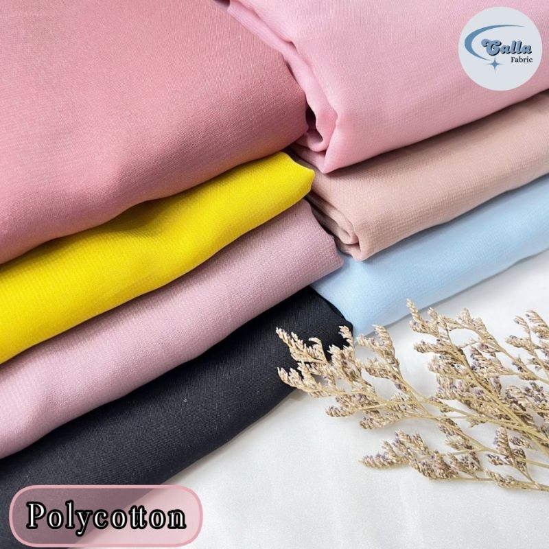 1,15 Meter Kain POLYCOTTON BELLA SQUARE / Bahan hijab / Furing