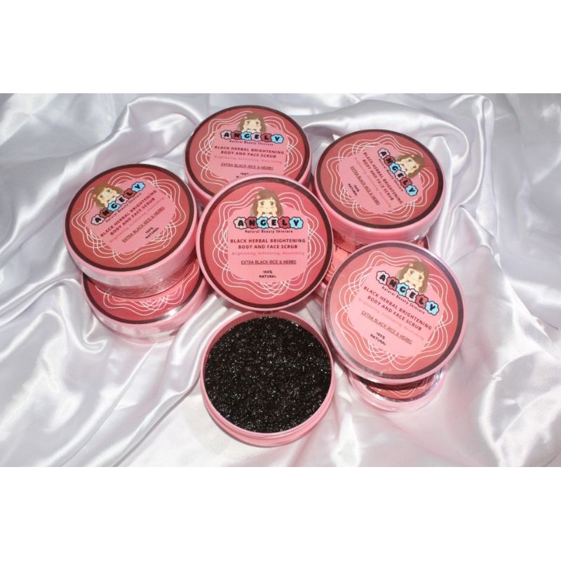 Lulur Hitam Rempah "Angely Black Herbal Brightening Body and Face Scrub"
